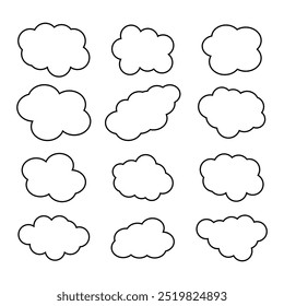 Some vector cloud shape border 
 ‍set design