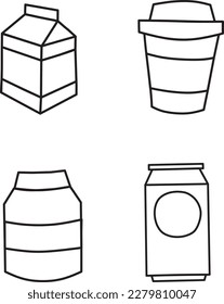 Some vector of tumblr, bottle, school equipment, flat design