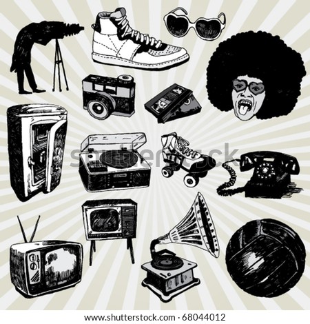 Some Vintage Things Hand Drawn