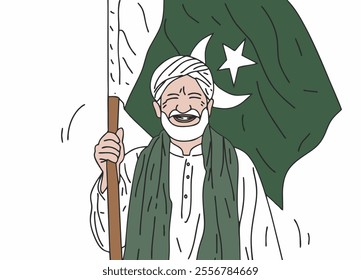 SOMEONE CELEBRATES PAKISTAN'S INDEPENDENCE DAY, COOL AND UNIQUE DESIGN - VECTOR FILE