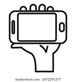 Someone is holding up a smartphone, using their fingers to tap the screen