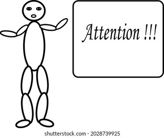 Someone need attention vector isolated white