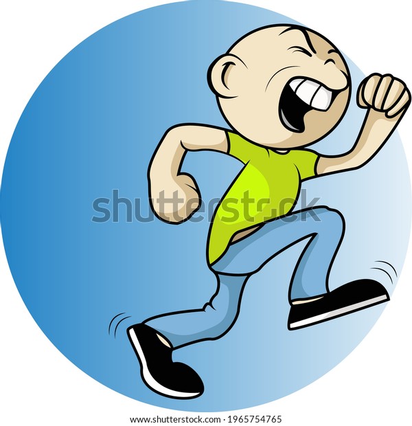 Someone Screaming While Jumping Stock Vector (Royalty Free) 1965754765 ...