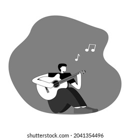 someone is singing and playing guitar