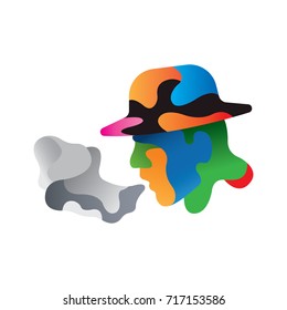 someone is smoking, head concept