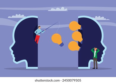 Someone stealing intellectual property - Copyright infringements, intellectual property theft 2d flat vector illustration