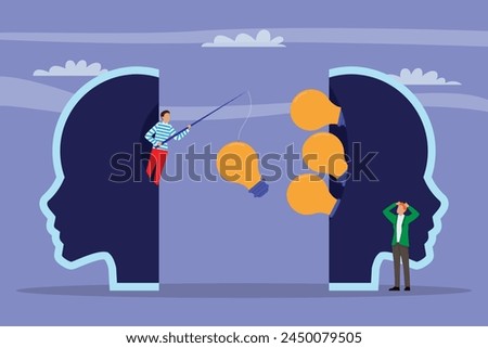 Someone stealing intellectual property - Copyright infringements, intellectual property theft 2d flat vector illustration