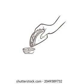 someone take a tacos with sauce