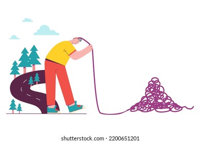 Someone is Tidying Up the Messy Rope