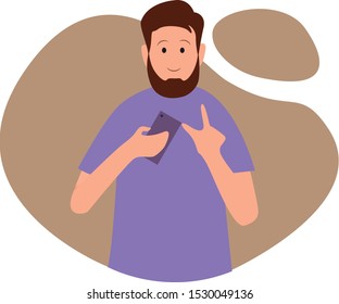 someone is using the telephone. check notifications or send a message to someone