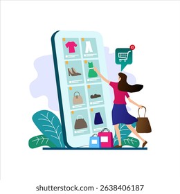 Someone who buying some goods on e commerce or online shoping