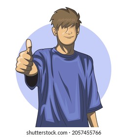 someone who is giving a thumbs up