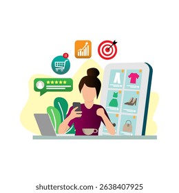 Someone who is making a profit afyer selling goods on e commerce or online shoping