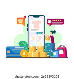 Someone who selling goods om e commerce or online shop