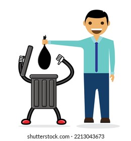 Someone will behave well if they throw trash in the trash