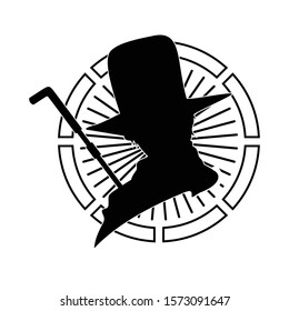 someone's silhouette wearing a magic hat