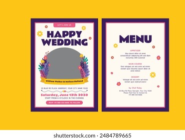 Somer Wedding Invitation Template Card