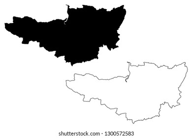 Somerset (United Kingdom, England, Non-metropolitan county, shire county) map vector illustration, scribble sketch Somersetshire map