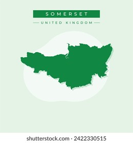 Somerset (United Kingdom, England, Non-metropolitan county, shire county) map vector illustration, scribble sketch Somersetshire map