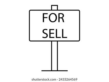 Something for sale sign black icon.
