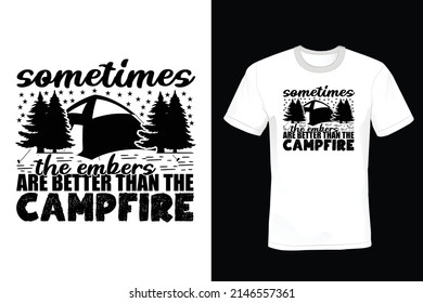 Camping T-Shirt-Design, Vintage, Typografie