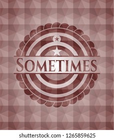 Sometimes red badge with geometric pattern. Seamless.