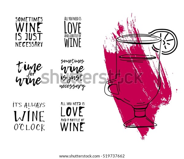 ワインが必要な場合もある ワインの動機を引用する時期です ミュール入りのワインイラスト デザインに合った手書きの文字とカスタムタイポグラフィ のベクター画像素材 ロイヤリティフリー