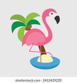 Manchmal muss man einfach wie ein Flamingo sein und an jeden Ort gehen, den man sich wünscht, wie an einen tropischen Strand.