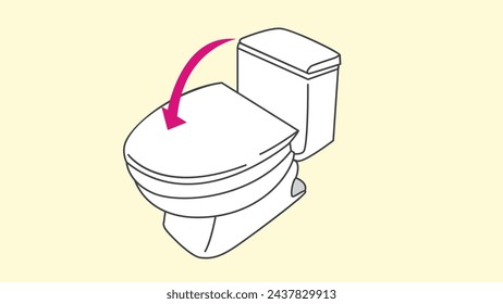 Sometrische flache Vektor konzeptionelle Illustration von Bad-Desinfektionsmittel, Reinigung mit Spray-Detergens