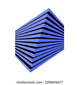 logotipo gráfico de tipo medio apilado capas azules y negras sobre fondo blanco 