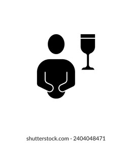 Sommelier concept line icon. Simple element illustration. Sommelier concept outline symbol design.