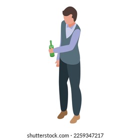 Sommelier icon isometric vector. Wine drink. Grape winery