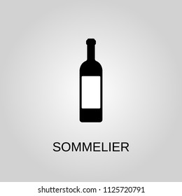 Sommelier icon. Sommelier symbol. Flat design. Stock - Vector illustration
