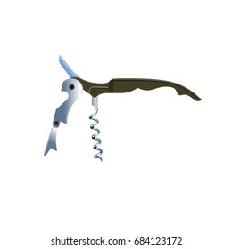 Sommelier knife. Vector illustration