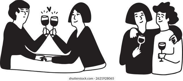 Pôster Sommelier. Beber Vinho. Arte em linha	
