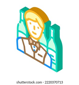 sommelier profession isometric icon vector. sommelier profession sign. isolated symbol illustration