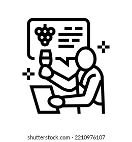 Sommelier Profession Line Icon Vector. Sommelier Profession Sign. Isolated Contour Symbol Black Illustration