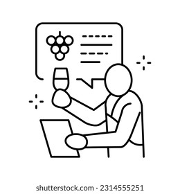 sommelier profession line icon vector. sommelier profession sign. isolated contour symbol black illustration