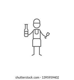 Sommelier, restaurant icon. Element of restaurant icon. Thin line icon for website design and development, app development. Premium icon