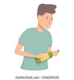 Sommelier summer party icon cartoon vector. Wine glass. Coctail nose