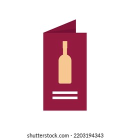 Sommelier wine menu icon. Flat illustration of sommelier wine menu vector icon isolated on white background