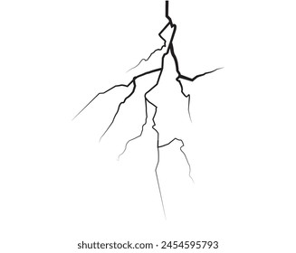 Somple vector lightning icon, lightning silhouettes