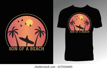 Son Of A Beach T Shirt Design.