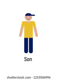 Son, family icon can be used for web, logo, mobile app, UI UX