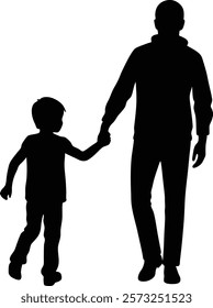 son, father, love, boy, child, silhouette, family, vector, illustration, happy, together, man, background, dad, kid, people, concept, isolated, design, childhood, children, parent, black, lifestyle, 