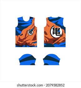 Son Goku Dragonball T-shirt Design Vector