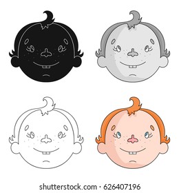 Son icon in cartoon style isolated on white background. Family holiday symbol stock vector illustration.