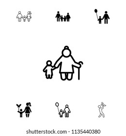 Son icon. collection of 7 son filled and outline icons such as family. editable son icons for web and mobile.