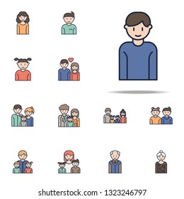 son icon. Family icons universal set for web and mobile