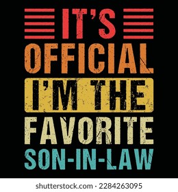 Son in law retro vintage t-shirt design